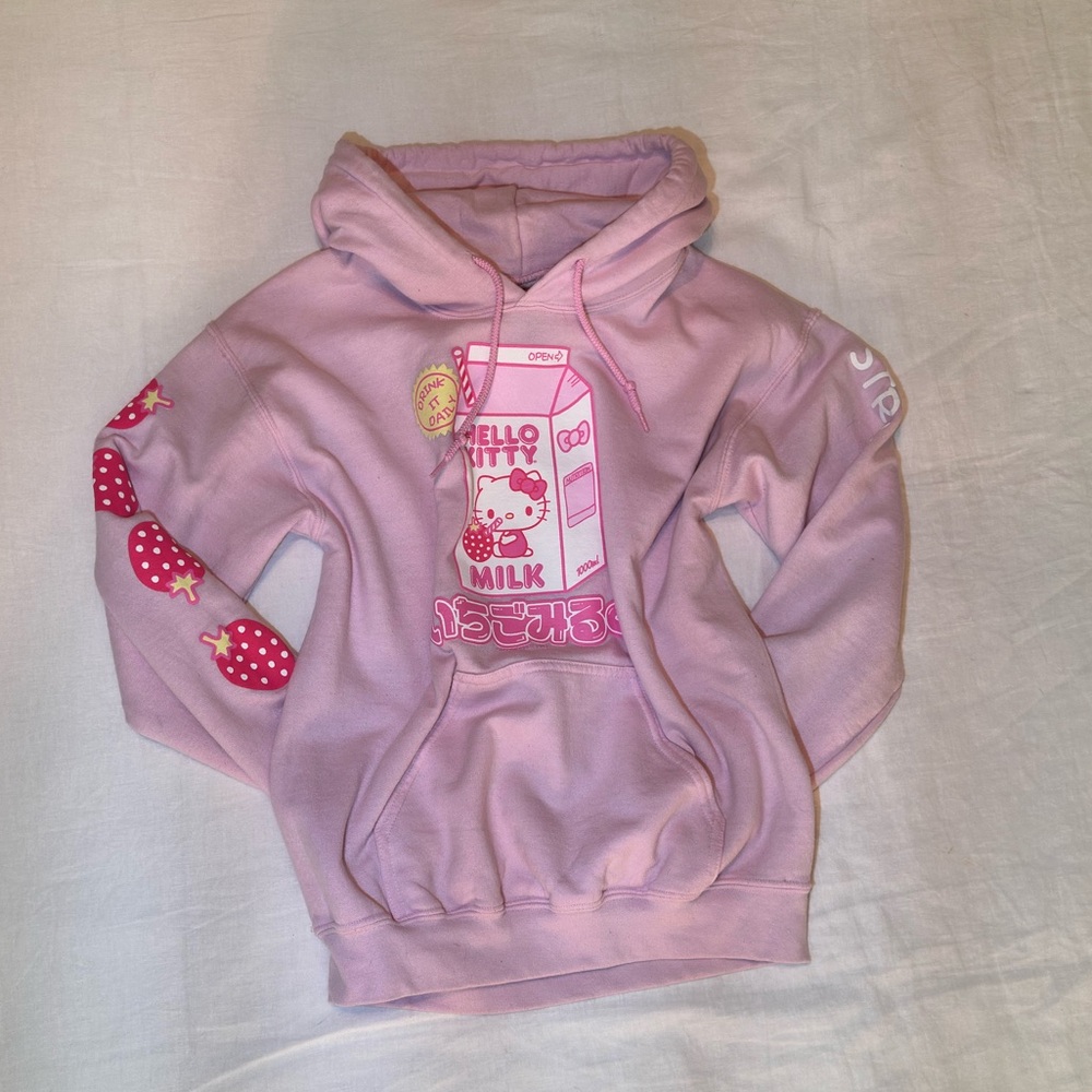 Hello Kitty Sanrio Strawberry Milk Hoodie